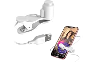 HESUPY Screen Auto Clicker Tapper for Smart Phone Apps Video Live Streaming Gadget Fast Click Simulation Finger Continuous Click for Games, Giving a Like in Tiktok, Live Broadcasts, Reward Tasks (White)