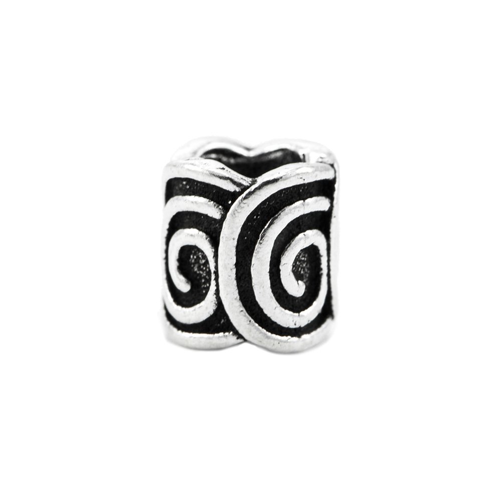 NKlaus Beard Bead Hair Accessories Leverne Life Spiral 925 sterling silver curly bead 6988