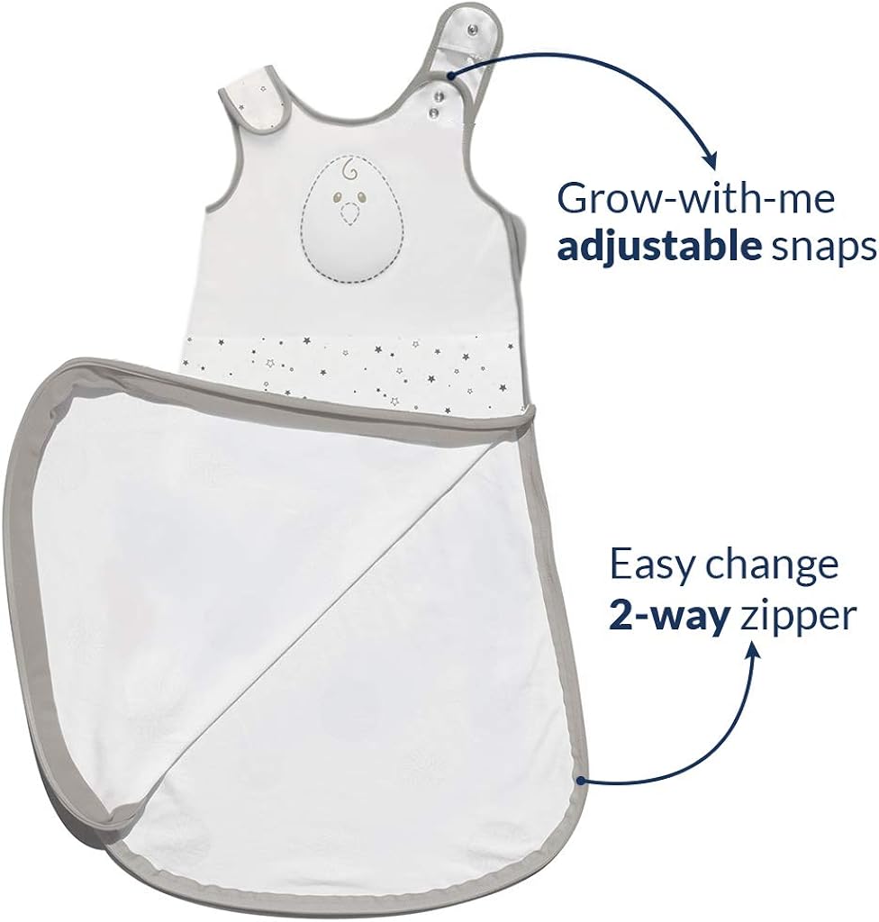 Nested Bean Zen Sack - Gently Weighted Sleep Sacks | Baby: 0-24 Months | Cotton 100% | Help Newborn/Infant Swaddle Transition | 2-Way Zipper | Machine Washable: Clothing