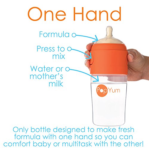 PopYum 9 oz Anti-Colic Formula Making/Mixing / Dispenser Baby Bottles, 2-Pack