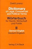 Image de Dictionary of Legal, Commercial and Political Terms (German and English Edition)