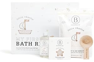 Bathorium Little Charlie My First Bath Ritual Gift Set, Bath Kit with Oat, Coconut & Organic Oils, Soothing Soak, Bubble Bath