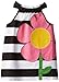 Mud Pie Little Girls' Flower Dress, Black/White, 3T