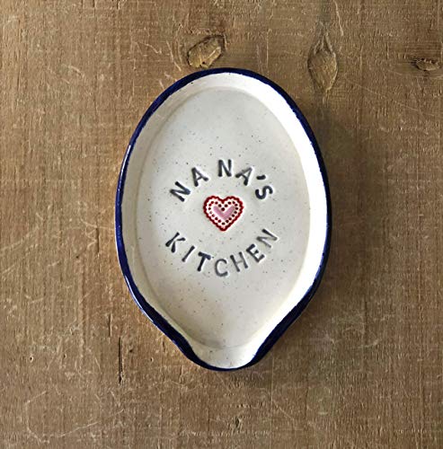 Nana's Kitchen Spoon Rest. Handmade Pottery