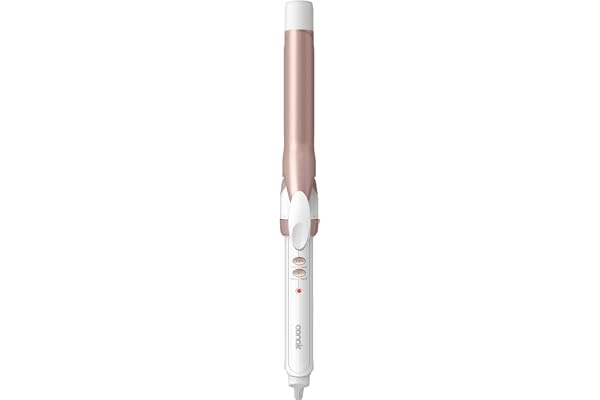 Conair Conair Curling Iron, Double Ceramic, 1-in. Barrel, White/Rose Gold | Hair curler and hair waver for med
