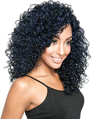 BSP05 (BLUEBLACK) - Mane Concept ISIS Brown Sugar Human Hair Blend Perfect Edge Half Wig