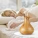 EASEHOLD Aroma Essential Oil Diffuser Humidifier 400ml Cool Mist with Colorful Lights 4 Timer Wood Grain Finish