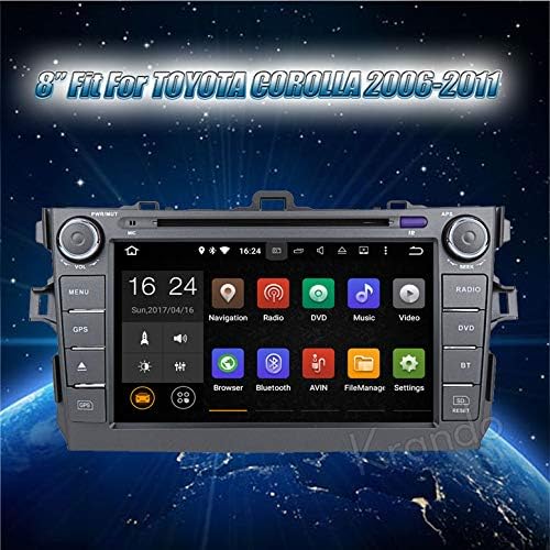 Car Radio Krando Android 7.1 8" 2 Din Touch Screengps for Toyota Corolla 2007-2011dvd player navigation TV DAB+
