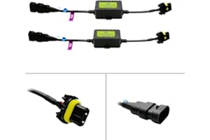 AnyCar 9005/9006/9012 LED Bulb Decoder Canbus Resistor Anti-flicker Harness,Dashboard Warning Error Free EMC Canceller Decoder