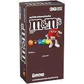 M&amp;M'S Milk Chocolate Candy, Full Size Singles, 1.69 oz Bag, 36 Pack Bulk | Colorful bite sized milk chocolate candies in single serve bags, great for movie nights, parties, party favors, gift bag