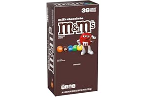 M&M'S Milk Chocolate Candy, Full Size 1.69 oz Bag, Pack of 36 Bulk Candy Chocolate