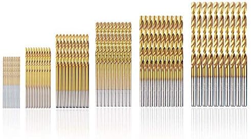 Xhuan 60pcs HSS Micro Drill Bit Set 1/1.5/2/2.5/3/3.5 mm Titanium Metal Twist Drill Bit Set Tools for Wood Plastic and Aluminum