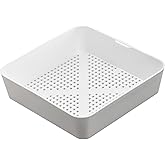 STEADYKLEEN - 8.5-inch Floor Sink Drain Cover Alternative, Square Drain Basket for Restaurants, Use Below 3 Compartment Sink.