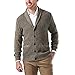 Haggar Men's Long Sleeve Shawl Collar Cardigan Sweater, Taupe, XX-Large