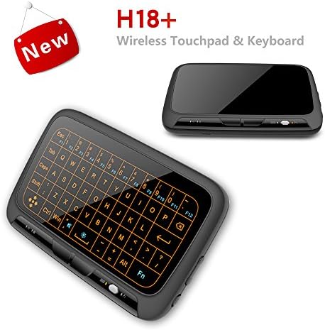 UpGoing 2.4GHz Backlit Mini Wireless Keyboard with Full Screen Touchpad Mouse Combo for PC,Smart TV,Google Android TV Box,HTPC,IPTV,Raspberry pi 3,Pad and More USB Port Device