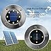 Solar Ground Lights, Upgraded Outdoor Garden Waterproof Bright in-Ground Lights for Lawn Pathway Yard Driveway, with 8 LED Warm White Lights (8 Pack)