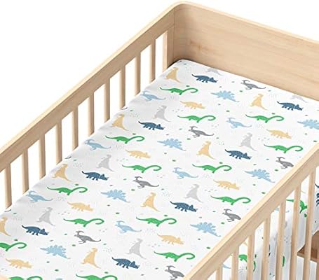 dinosaur cot bed sheet