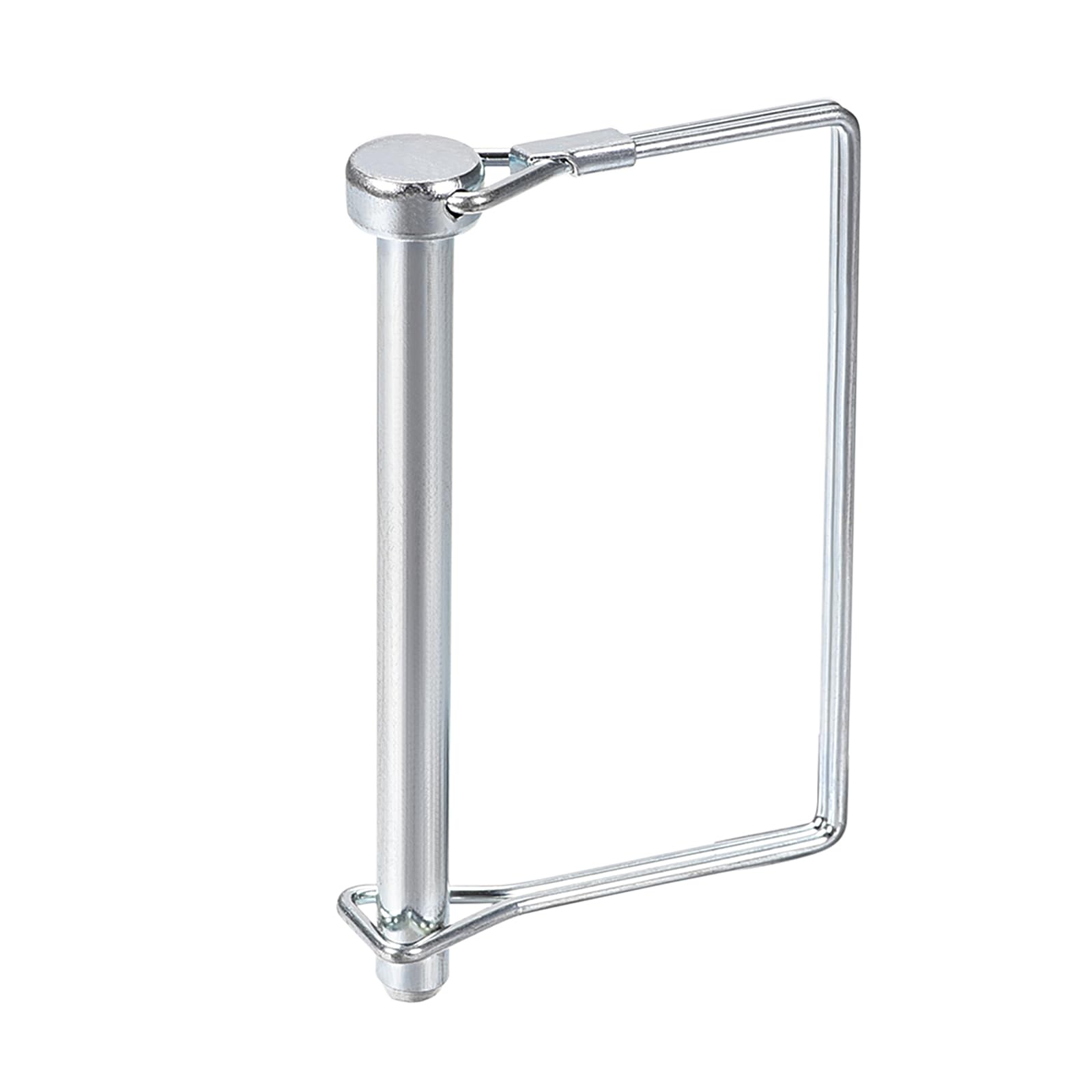 DTGN 8mm x 90mm (DxL) Shaft Locking Pin - 1Pack - Good for Farm Trailers Lawn - Carbon Steel Square Trailer Coupler Pin - Silver Tone