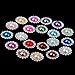 GCIYAEN 20pcs Mixed Color Faux Pearl Button 15mm Flatback Embellishment
