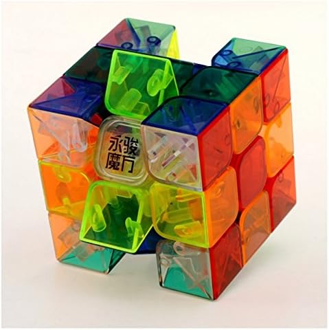 3X3X3 Transparet 6-color Colorful Puzzle Magic Cube Puzzle Family Brain Game Brain EC