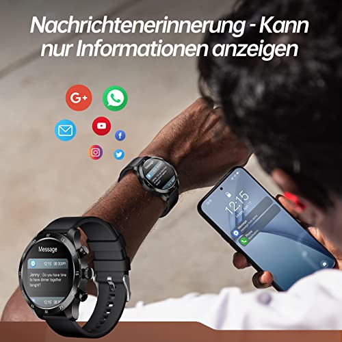 Mioduro Smartwatch Herren - Uhr Fitness Tracker mit Telefonfunktion, 1.32