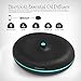 a aromacare Aromatherapy Essential oil diffuser, Oil Diffuser Bluetooth Speaker 4.0 with Bass Sound - Ultrasonic Cool Mist Humidifier 350ml Black for Cars, Kids, Home, Office with 7 Color LED Lights