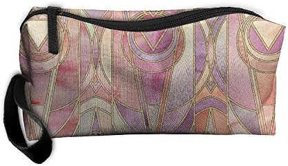 Art Deco Cosmetic Bags Brush Pouch Makeup Bag Zipper Wallet Hangbag Pen Organizer Carry Case Wristlet Holder