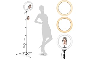 GearLight 12" LED Ring Light Stand and Phone Holder - Selfie Light Tripod w/Adjustable Height and Lighting Modes for TikTok, YouTube, Zoom, Video Recording, Computer, Makeup & Photography