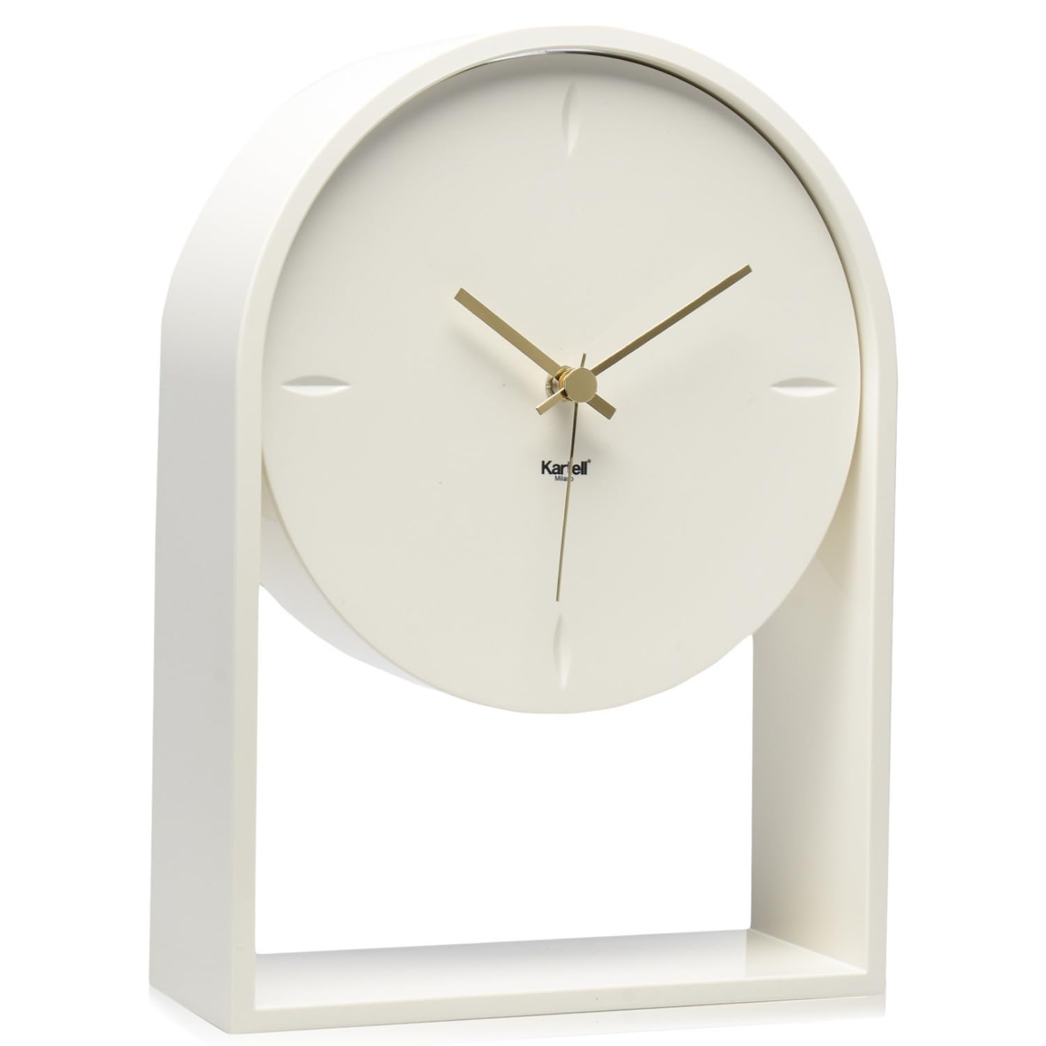 Kartell Air du Temps Table Clock, Plastic, White, 21.5 x 8 x 30 cm