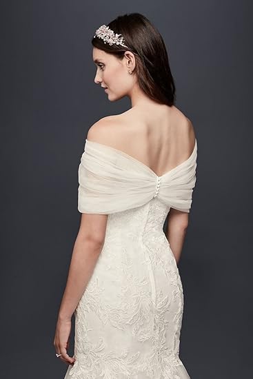 tulle shoulder wrap