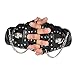Minibee Men's Fingerless Stud Metal Skull+Chain Gloves Cycling Rock Gothic Punk Style gloves a pair Black,One Size