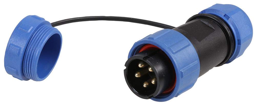 PRO ELEC SP211 Series Circular Connector, Cable Mount Plug, 5 Contacts, Threaded, Solder Socket, IP68 – PELR0159
