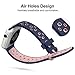 UMTELE Compatible with Apple Watch 4 Bands 40mm 38mm, Soft Silicone Sport Strap with Ventilation Holes Breathable Replacement Bands Replacement for Apple Watch Nike+, Series 4/3/2/1 40mm 38mm