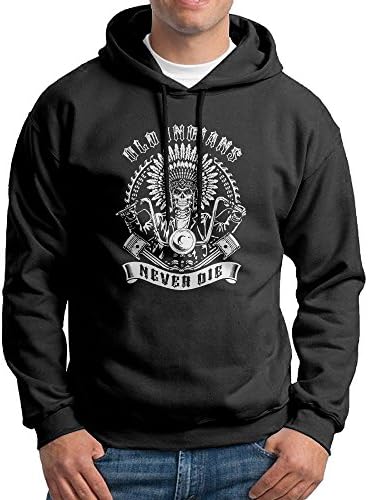 Men's Classic Fashion Old Indians Never Die For Biker Adult Sweatshirt