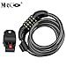 Bike Lock MECO 4 Ft Bike Cable Basic Self Coiling Resettable Combination Bicycle Lock