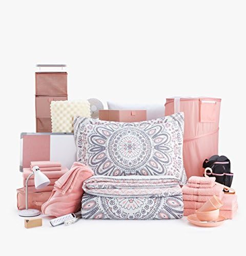 60pc Doin' It Big - Twin XL College Room Dorm Room Bedding (Hilary Blush)