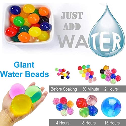 Water Beads Non Toxic 400 Jumbo, 3000 Medium and 20000 Small Water