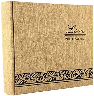 YUMU BookBound Wedding Photo Album for 200 Pockets Hold 4x6 Photos LQ1005 (Yellow)
