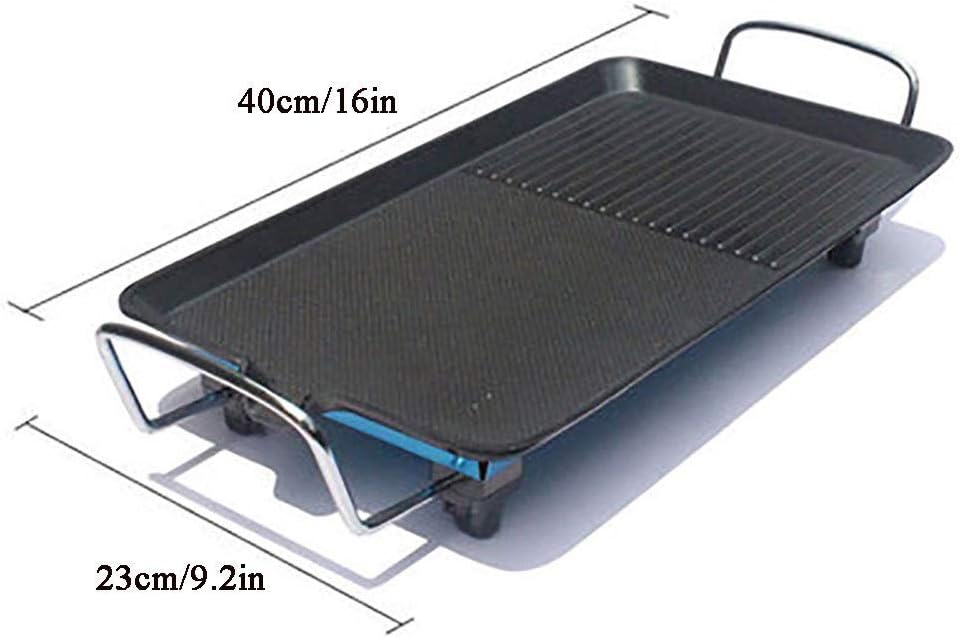 review ZTBXQ Portable Outdoor Barbecue Smoker Accessories 220V Kitchen Electric BBQ Grill Teppanyaki Non-Stick Surface Hot Plate 1500W Adjustable Temperature Incredibly