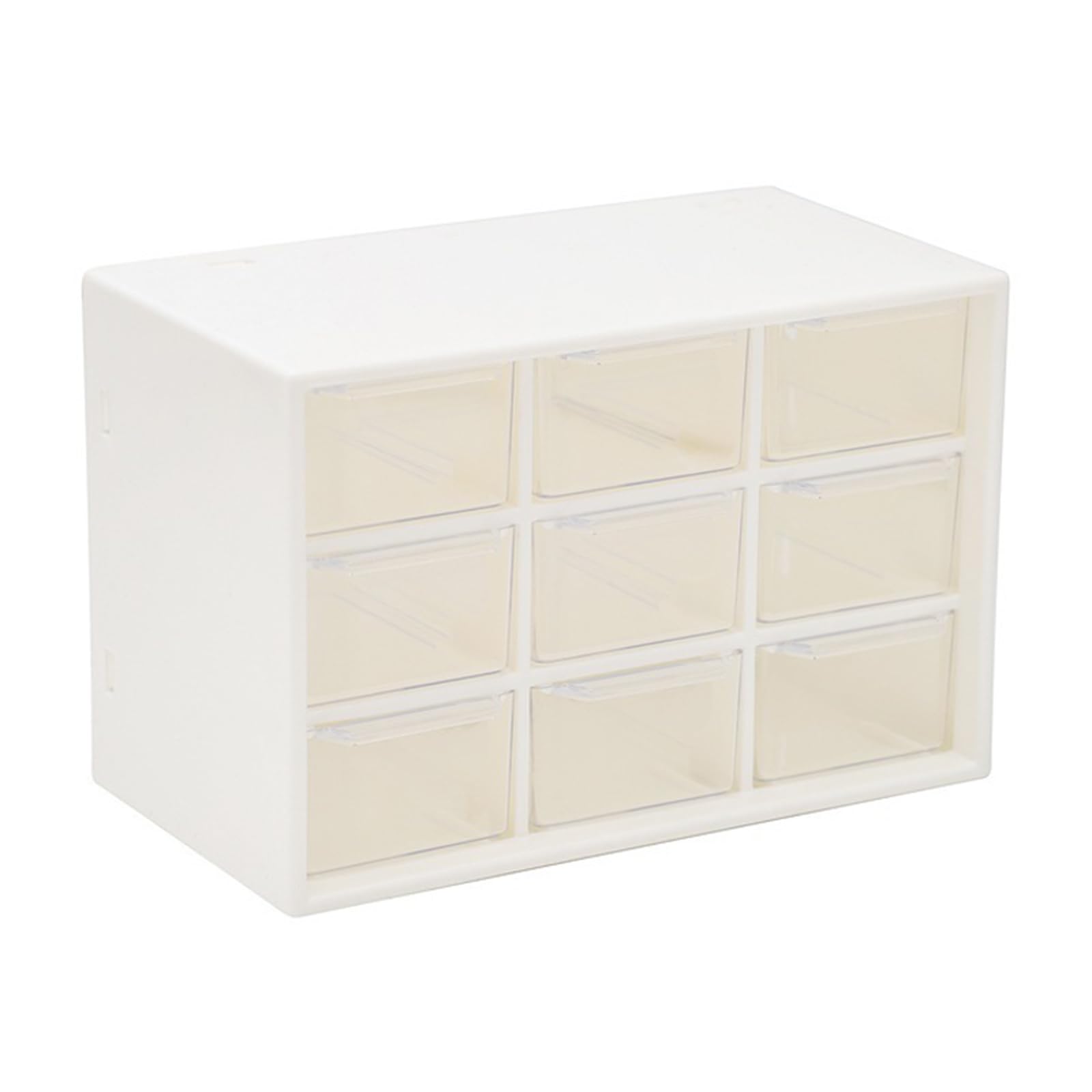 Jarsense Mini Desktop Organizer with 9 Compartments Drawer Organizer Cosmetic Organizer for Jewelry Cosmetics Office Crafts(White)
