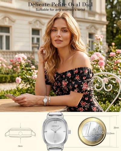 CIVO Women's Watches Gold Analogue: Oval Watch Dial Minimalist Waterproof – Women's Stainless Steel Bracelet Watch Gifts Birthday Valentine's Day