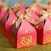Kate Aspen Indian Jewel Ganesh Favor Box (Set of 12) Gift Set, One Size, Red, Gold
