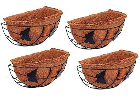 COIR GARDEN Plastic Basket, 12 inch, 4 Piece