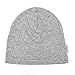 Charm Baby Boys Slouchy Beanie - 100% Organic Cotton Soft Hypoallergenic Infant Toddler Girls Cap Made in Japan Light Gray