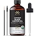 AVD ORGANICS Jamaican Black Castor Oil | 100% Pure and Natural | Premium Grade for Hair Eyelashes and Eyebrows | Carrier Oil
