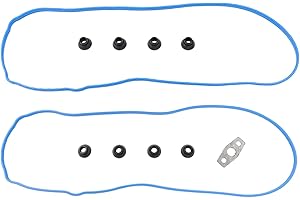 GZZTORES 12637683 Valve Cover Gasket Set, Compatible with 4.8L 5.3L 6.0L 6.2L Chevy Silverado, Suburban, Tahoe, Trailblazer, GMC Sierra, Yukon, Envoy, Cadillac Escalade Replace VS50504R1