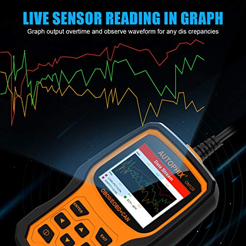AUTOPHIX Gold one size OBD2 Scanner OM129 Auto Vehicle Automotive OBDII Check Engine Light Error Code Reader Car Diagnostic Tool with Battery Voltage Test-Orange - Thumbnail 5