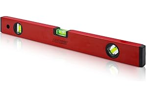 PROMAKER 18 inch Level, Magnetic Level with 180° 90° 45° bubbles, Shock Resistant, Aluminum Body, Level Tool with Overhead Vi