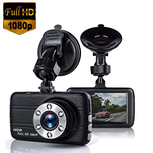 Dash cam, Bekhic Dash Camera for Cars with Full HD 1080P, 170 Degree Super Wide Angle Cameras, 3.0" TFT Display - $48.99