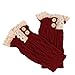 Leg Warmers,Haoricu Women Winter Warm Knitted Socks Leg Warmers Boot Crochet Short Socks (Red)